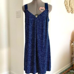 Alfani Blue Polka Dot Stretchy Nightgown - Size Medium Womens